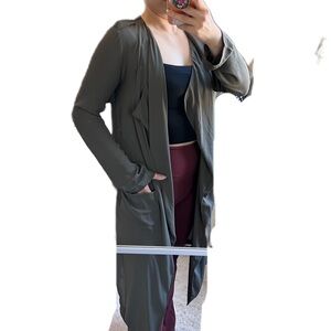 ASTR olive green long coat trench coat size XS